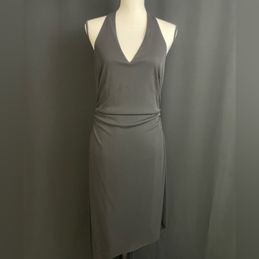 David Meister Black Backless Dress